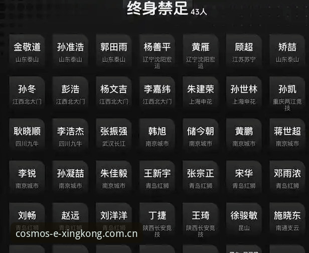 星空体育专业平台 足协第三批禁足名单深度解读:中国足球反腐风暴下的行业观察指南